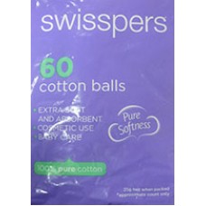 Cotton Wool Balls Swispers PK 60 