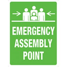 Sign Emergency Assembly Point 300x225mm Metal EA