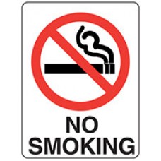 Sign No Smoking Decal 140x120mm Adhesive PK 4