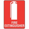 Sign Fire Extinguisher Sticker 120x140mm Self Add PK 4