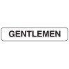 Sign Gentlemen Decal 300x100mm Adhesive EA