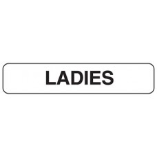 Sign Ladies Decal 300x100mm Adhesive EA