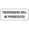 Sign Tresspassers will be Prosecuted 450x200mm Metal EA