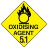 Sign Oxidising Agent 5.1 Sticker 100x100mm Roll 250 EA