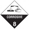 Sign Corrosive 8 Sticker 100x100mm Self Add Roll 250 EA