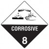 Sign Corrosive 8 Sticker 50x50mm PK 12