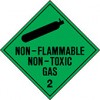 Sign Non Flammable Non Toxic Gas 2 Metal 270x270mm EA