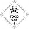 Sign Toxic Gas 2 Metal 270x270mm EA