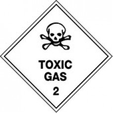 Sign Toxic Gas 2 Metal 270x270mm EA