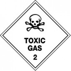 Sign Toxic Gas 2 Metal 270x270mm EA