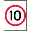Sign 10km Speed Limit 600x450mm Metal EA