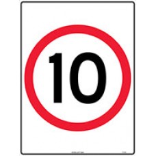 Sign 10km Speed Limit 600x450mm Metal EA