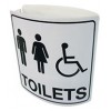 Sign Toilet Male Female Disabled Picture Poly 225x225mm EA