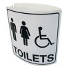 Sign Toilet Male Female Disabled Picture Poly 225x225mm EA