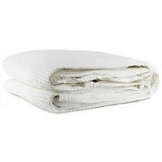 Blanket Single Cotton Waffle 180 x 245cm White EA