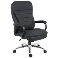 YSD Office Chair Titan High HD Fine Leather BLK 200kg EA