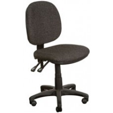 YSD Task Chair 2 Lever Plain Fabric Black EA