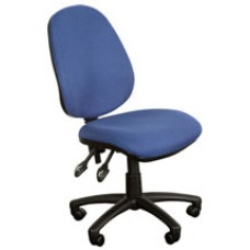 YSD Typist Chair 2 Lever Plain Fabric Blue EA