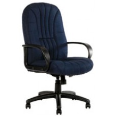 YSD Exec Chair Houston Lever Tilt Fabric Blue EA