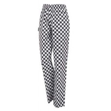 Drawstring Pants Black and White Check Medium EA