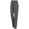 Black With White Pinstripe Drawstring Pants Large (EA)