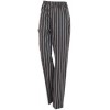 Black With White Pinstripe Drawstring Pants Large (EA)