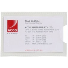 Marbig Card Holder PVC A8 to suit 92x58mm (PK 10)