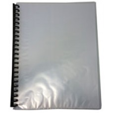 Display Books Refillable Grey w Clear Cover A4  (EA)