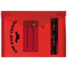 Marbig Doculope Wallet PP A4 Red With Button PK10 (PK 10)