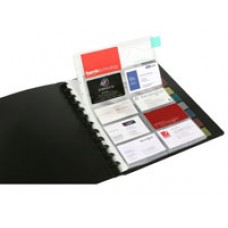 Marbig Kwik Zip Business Card Book Black 200 Car (EA)