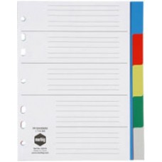 Poly Prop Color Dividers A4 5 Tab (EA)