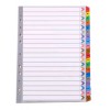 Plastic Tab Coloured Dividers A4 A to Z Tab (EA)