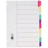 Fluro Dividers A4 10 Tab Reinforced Board (EA)