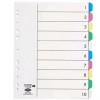 Marbig Divider A4 10 Tab PP Multi Colour Xtra Wide (EA)