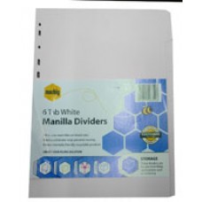 Marbig A4 Divider 6 Tab Manilla White (EA)