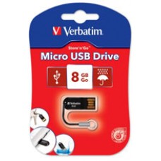 Verbatim Store N Go Micro USB Drive 8Gb Black (EA)