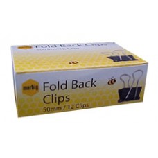 Marbig Fold Back Clip 50mm (PK 12)