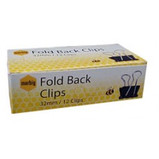 Marbig Fold Back Clip 32mm (PK 12)