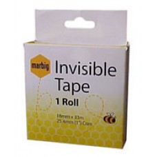 Marbig Invisible Tape 18mmx33m PK 8