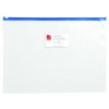 Clear Case A4 Assorted Coloured Zip 335x245 EA