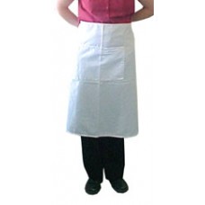 White Three Quater Waist Apron with 28x20 Pocket PC 86x70cm (EA)