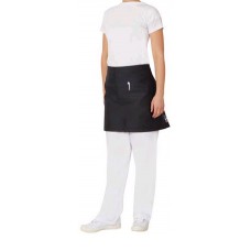 Black Half Waist Apron with 28x20 Pocket PC 70x40cm (EA)