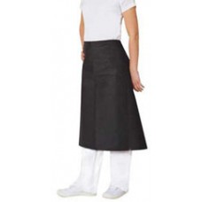 Black Three Quarter Waist Apron with 28x20 Pocket PC 86x70cm (EA)