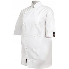 Prochef Chef Jacket White Small PC Short Slv  (EA)