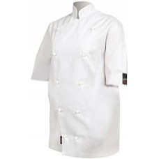 Prochef Chef Jacket 2XL White PC Short Slv (EA)