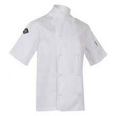 White Short Sleeve Traditional Style PC Chef Jacket M (EA)