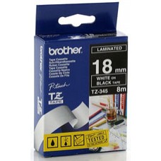 Brother Tape 18mm Lamin White/Black EA
