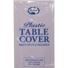 Table Cover Rect Plastic Lavender 137x274cm (EA)