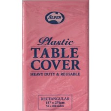 Table Cover Round Plastic Lt Pink Classic 213cm (EA)