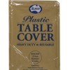 Table Cover Round Plastic Gold 213cm (EA)